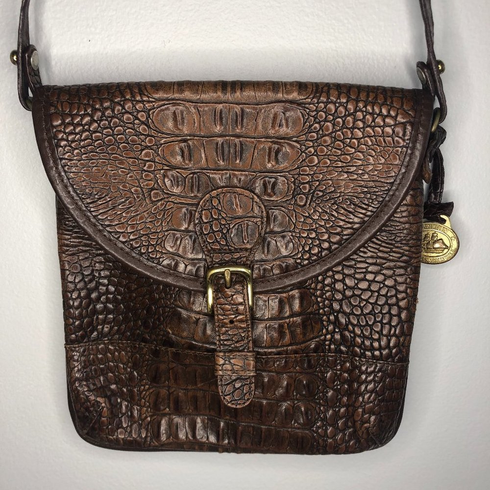 Brahmin Croc Leather Crossbody Bag - Vintage